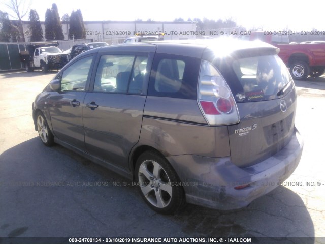 JM1CR29L270147426 - 2007 MAZDA 5 GRAY photo 3