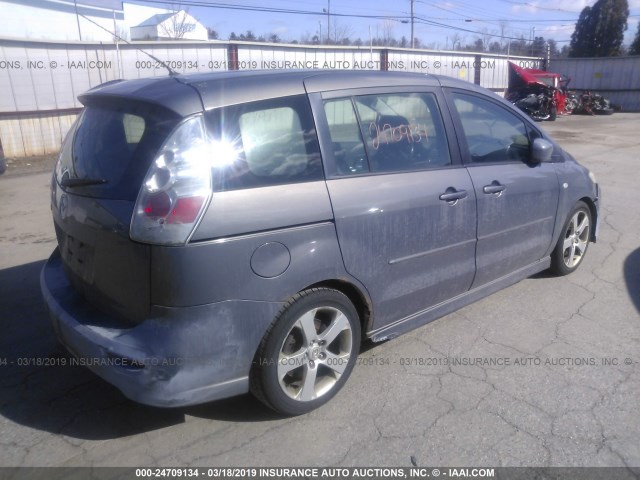 JM1CR29L270147426 - 2007 MAZDA 5 GRAY photo 4