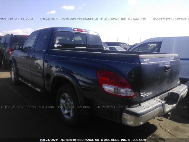 5TBRT34133S398351 - 2003 TOYOTA TUNDRA ACCESS CAB SR5 BLUE photo 3