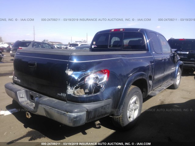 5TBRT34133S398351 - 2003 TOYOTA TUNDRA ACCESS CAB SR5 BLUE photo 4