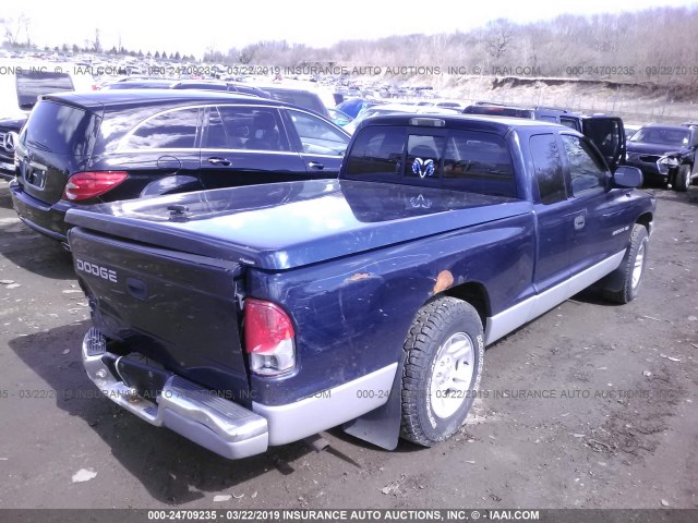 1B7GL22X51S278006 - 2001 DODGE DAKOTA BLUE photo 4