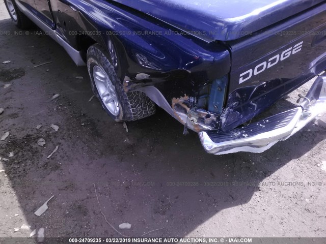 1B7GL22X51S278006 - 2001 DODGE DAKOTA BLUE photo 6