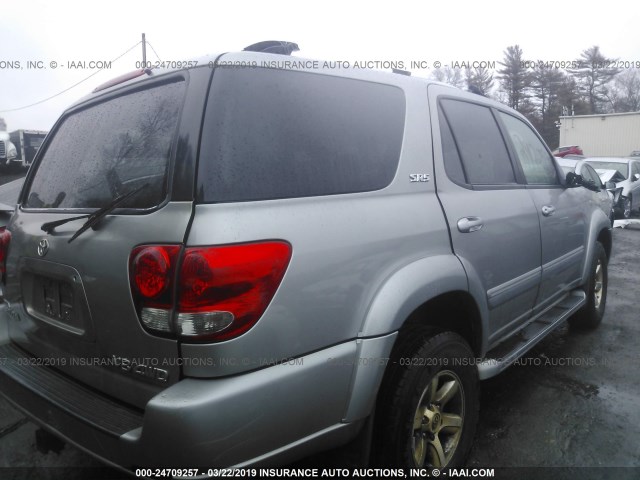 5TDBT44A05S243984 - 2005 TOYOTA SEQUOIA SR5 SILVER photo 4