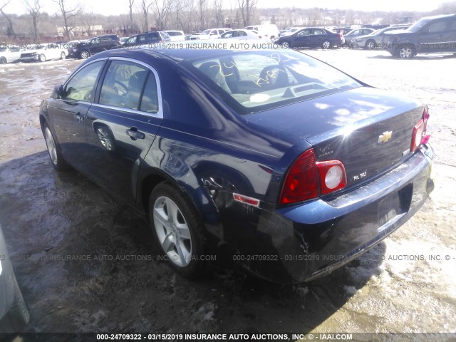 1G1ZA5EU1BF149278 - 2011 CHEVROLET MALIBU LS BLUE photo 3