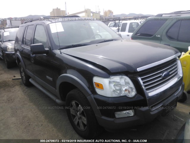 1FMEU73E96UA15622 - 2006 FORD EXPLORER XLT BLACK photo 1