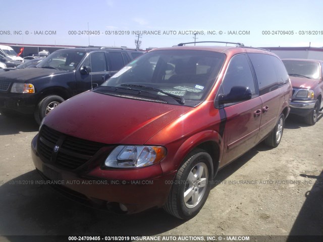 2D4GP44L77R320893 - 2007 DODGE GRAND CARAVAN SXT RED photo 2