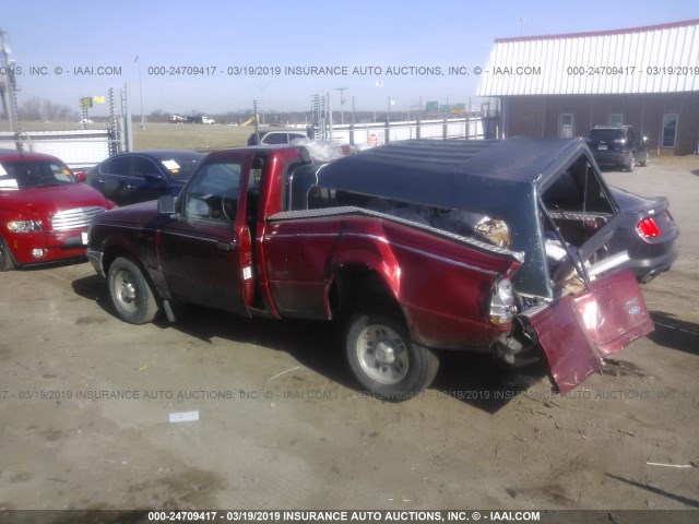 1FTCR10A6VPA12914 - 1997 FORD RANGER RED photo 3