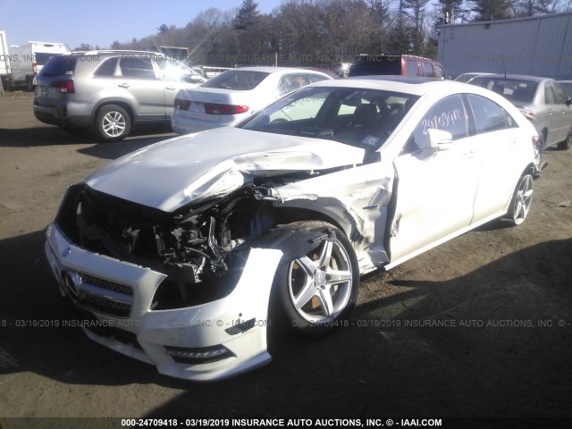 WDDLJ9BB6CA036468 - 2012 MERCEDES-BENZ CLS 550 4MATIC WHITE photo 2