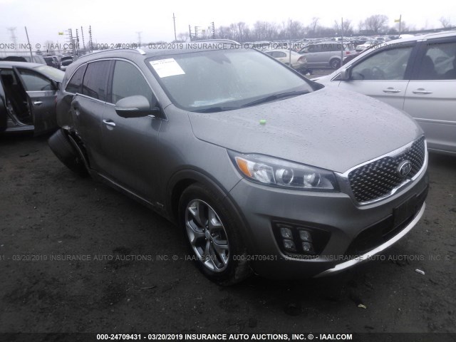 5XYPKDA12GG023422 - 2016 KIA SORENTO SX/SX LIMITED GRAY photo 1