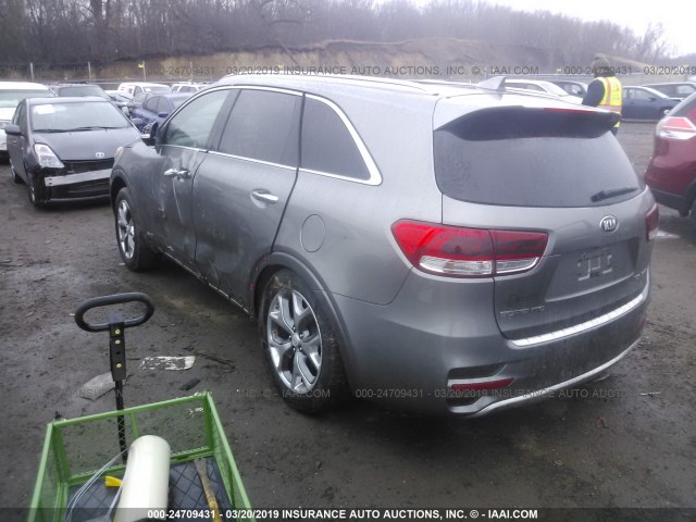 5XYPKDA12GG023422 - 2016 KIA SORENTO SX/SX LIMITED GRAY photo 3