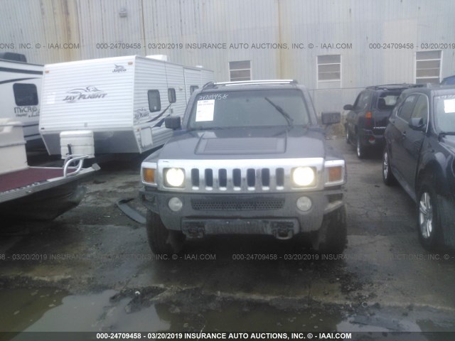 5GTDN13E278163494 - 2007 HUMMER H3 BLUE photo 6