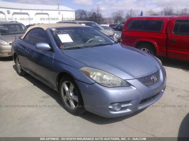 4T1FA38P48U148338 - 2008 TOYOTA CAMRY SOLARA SE/SLE/SPORT BLUE photo 1