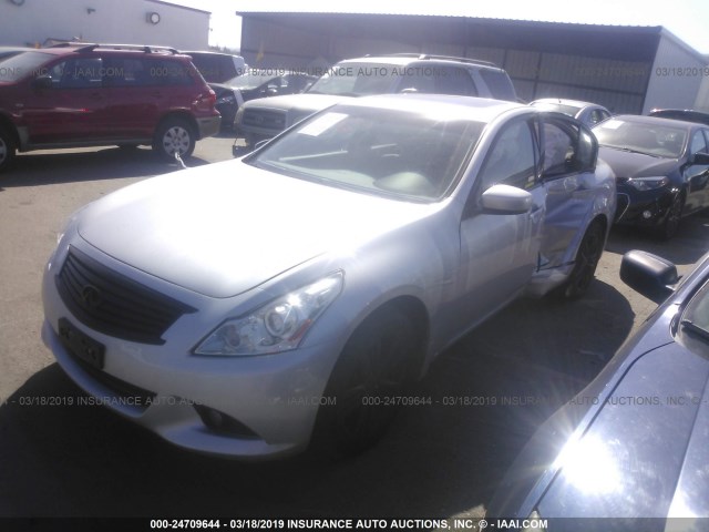 JN1DV6AR8CM861266 - 2012 INFINITI G25 SILVER photo 2