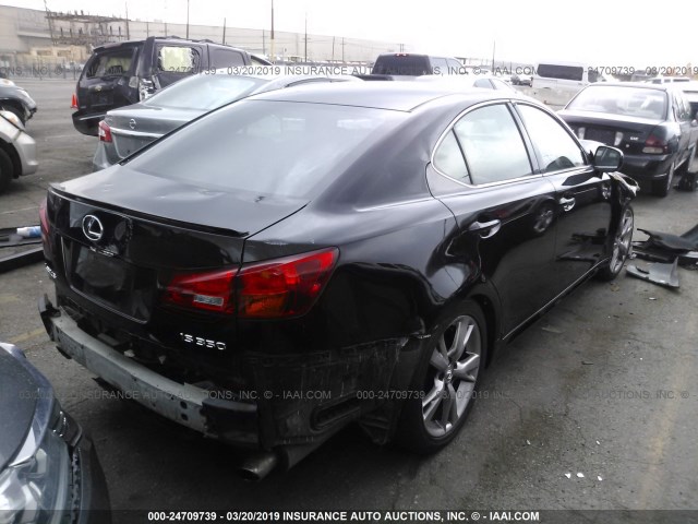 JTHBE262165006950 - 2006 LEXUS IS 350 BLACK photo 4