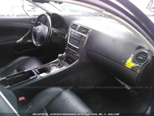 JTHBE262165006950 - 2006 LEXUS IS 350 BLACK photo 5