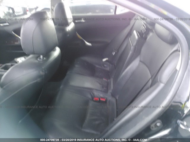 JTHBE262165006950 - 2006 LEXUS IS 350 BLACK photo 8