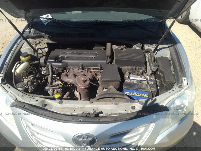 4T1BE46K27U525716 - 2007 TOYOTA CAMRY NEW GENERAT CE/LE/XLE/SE SILVER photo 10