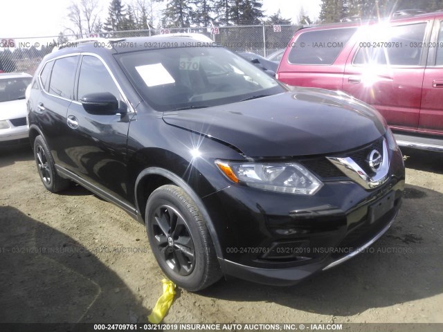 JN8AT2MTXGW004953 - 2016 NISSAN ROGUE S/SL/SV BLACK photo 1