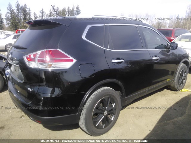 JN8AT2MTXGW004953 - 2016 NISSAN ROGUE S/SL/SV BLACK photo 4