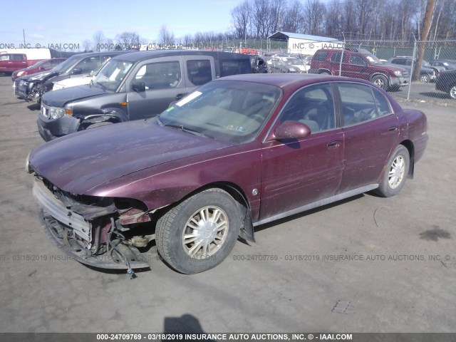 1G4HR54K82U211942 - 2002 BUICK LESABRE LIMITED MAROON photo 2