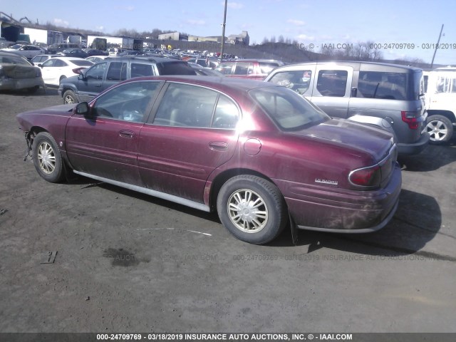 1G4HR54K82U211942 - 2002 BUICK LESABRE LIMITED MAROON photo 3