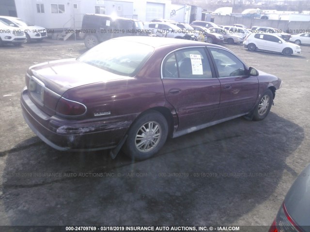 1G4HR54K82U211942 - 2002 BUICK LESABRE LIMITED MAROON photo 4