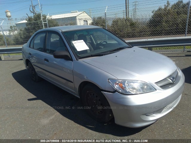 2HGES15285H599511 - 2005 HONDA CIVIC DX SILVER photo 1