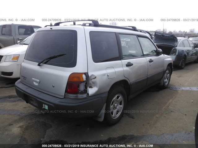 JF1SF6357XH716493 - 1999 SUBARU FORESTER L SILVER photo 4