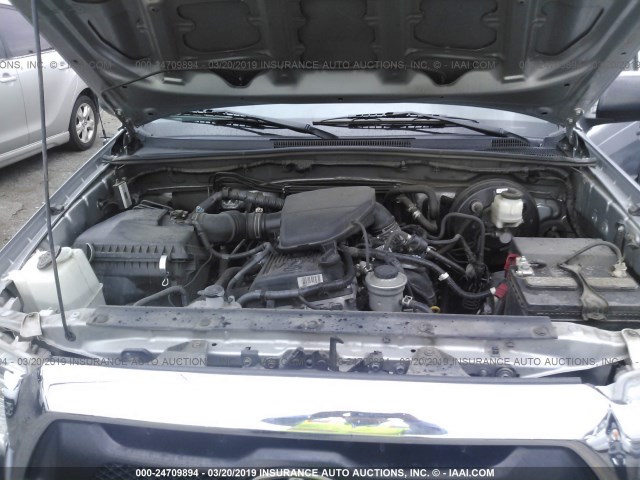 5TFJX4GN9FX047066 - 2015 TOYOTA TACOMA DOUBLE CAB PRERUNNER SILVER photo 10