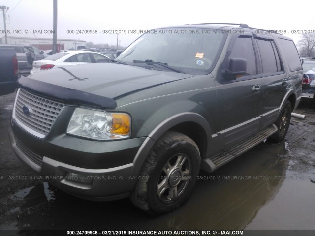 1FMPU17L24LA04804 - 2004 FORD EXPEDITION EDDIE BAUER GREEN photo 2