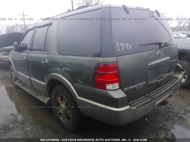 1FMPU17L24LA04804 - 2004 FORD EXPEDITION EDDIE BAUER GREEN photo 3