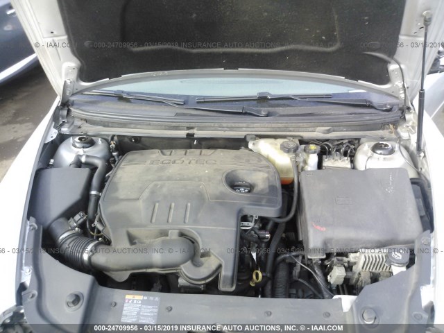 1G1ZC5EB4AF238334 - 2010 CHEVROLET MALIBU 1LT 银色 照片 10