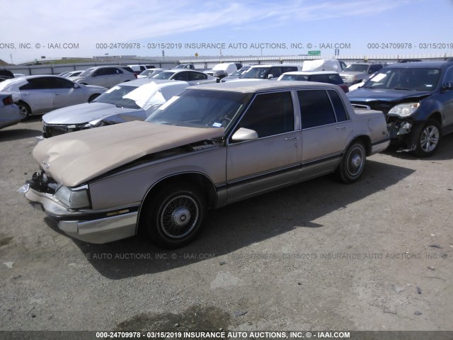 1G4CW54C2K1659168 - 1989 BUICK ELECTRA PARK AVENUE GOLD photo 2