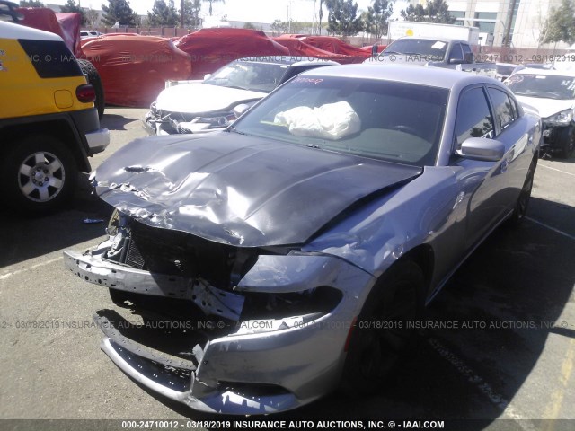 2C3CDXHG5GH172921 - 2016 DODGE CHARGER SXT SILVER photo 2