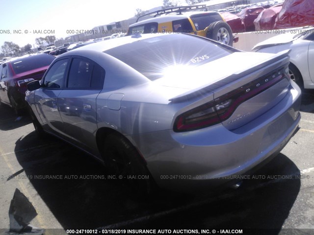 2C3CDXHG5GH172921 - 2016 DODGE CHARGER SXT SILVER photo 3