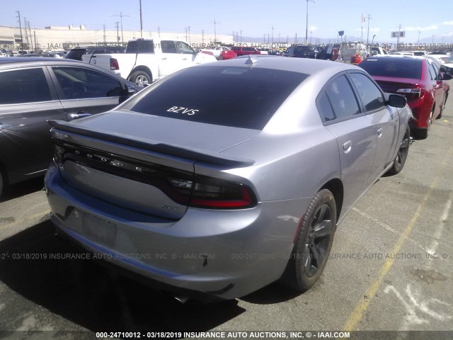 2C3CDXHG5GH172921 - 2016 DODGE CHARGER SXT SILVER photo 4