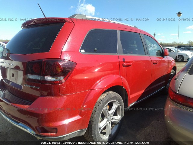 3C4PDDGG7HT654523 - 2017 DODGE JOURNEY CROSSROAD RED photo 4