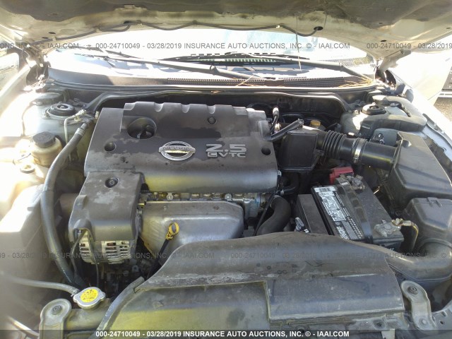 1N4AL11D55C127714 - 2005 NISSAN ALTIMA S/SL SILVER photo 10