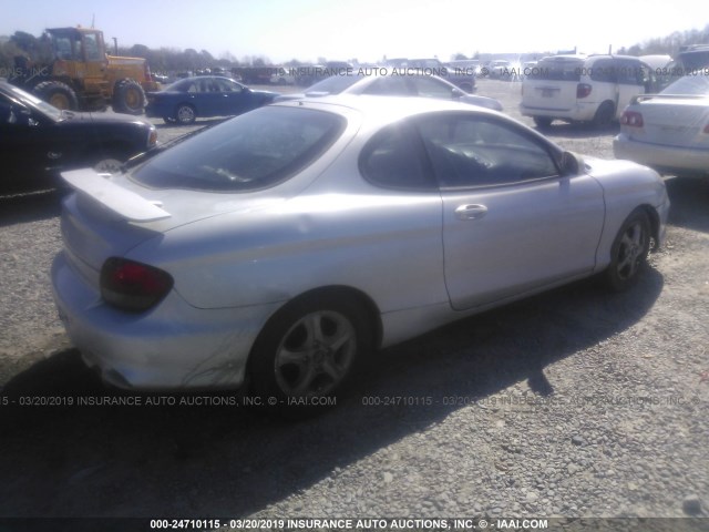 KMHJG35F21U265684 - 2001 HYUNDAI TIBURON SILVER photo 4