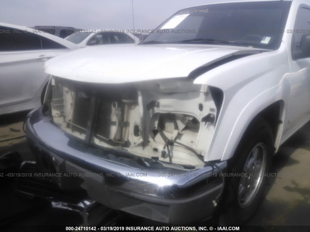 1GTCS136868298286 - 2006 GMC CANYON WHITE photo 6