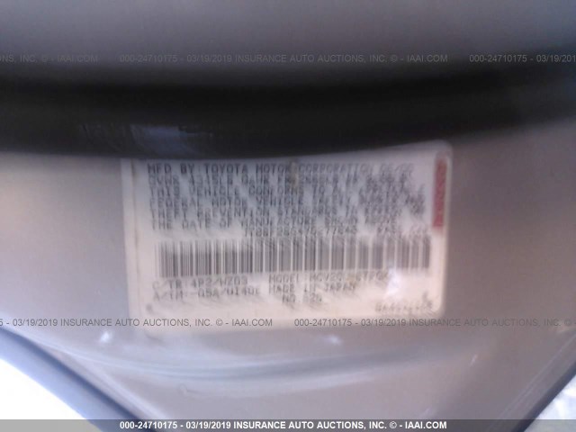 JT8BF28G4Y0277846 - 2000 LEXUS ES 300 GOLD photo 9