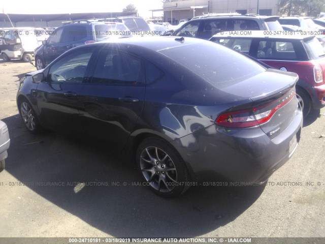 1C3CDFBA4DD334416 - 2013 DODGE DART SXT BLUE photo 3