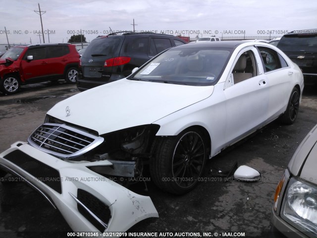 WDDUG8CB5FA111452 - 2015 MERCEDES-BENZ S 550 WHITE photo 2