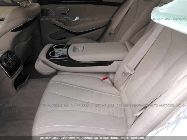 WDDUG8CB5FA111452 - 2015 MERCEDES-BENZ S 550 WHITE photo 8