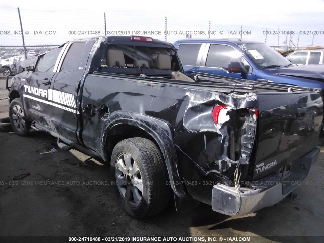5TFRY5F14BX108998 - 2011 TOYOTA TUNDRA DOUBLE CAB SR5 BLACK photo 3