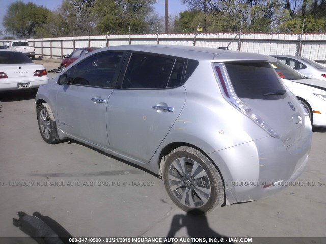 1N4BZ0CP2GC305098 - 2016 NISSAN LEAF SV/SL SILVER photo 3