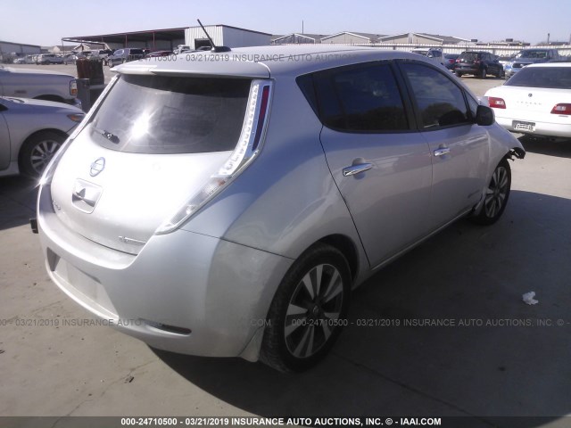 1N4BZ0CP2GC305098 - 2016 NISSAN LEAF SV/SL SILVER photo 4