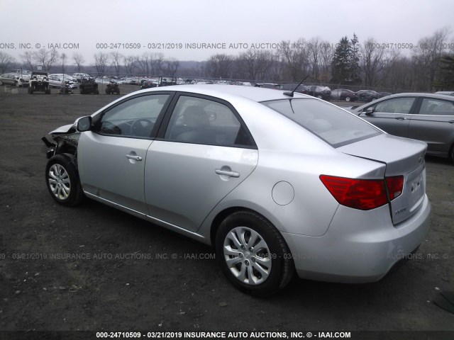 KNAFU4A23A5059308 - 2010 KIA FORTE EX SILVER photo 3