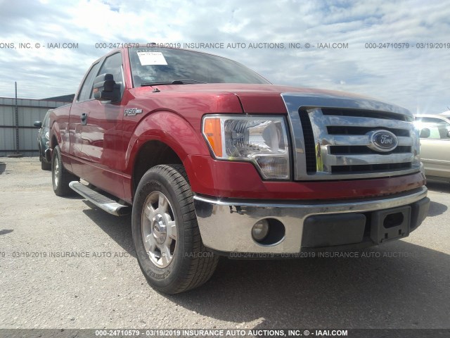 1FTRX12V89KC95304 - 2009 FORD F150 SUPER CAB RED photo 1