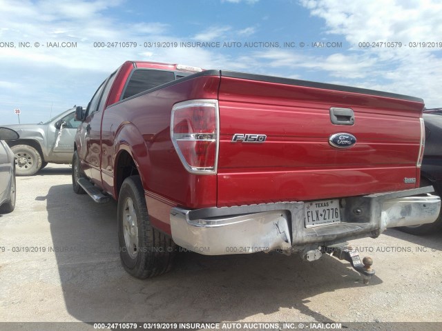 1FTRX12V89KC95304 - 2009 FORD F150 SUPER CAB RED photo 3